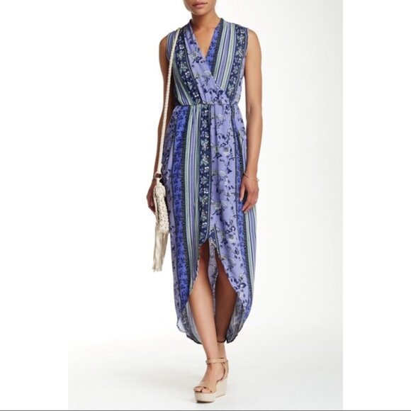 ASTR The Label ~ Wrap Front Maxi Dress ~ Size L - Picture 1 of 6
